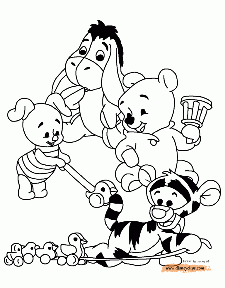 Baby Winnie The Pooh Halloween Coloring Pages