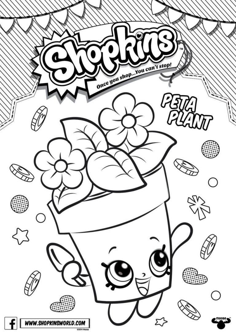Birthday Shopkins Coloring Pages Printable