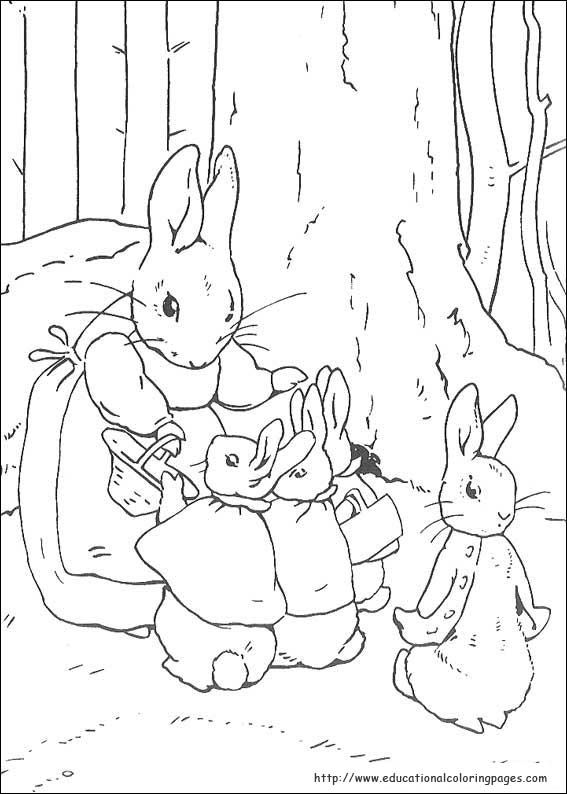 Coloring Page Peter Rabbit Printables