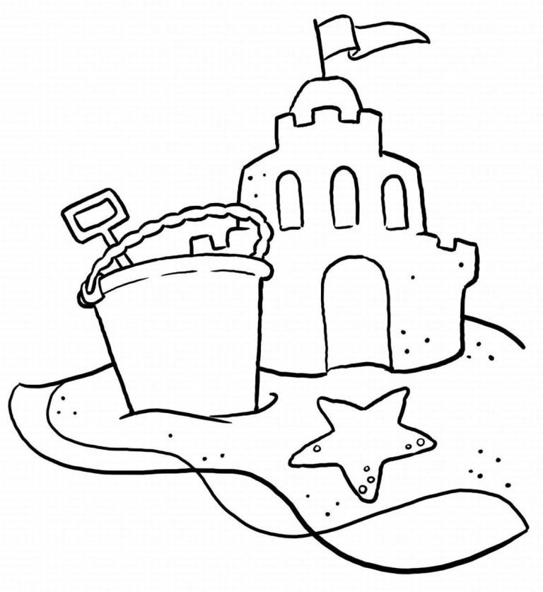 Beach Coloring Pictures For Kids