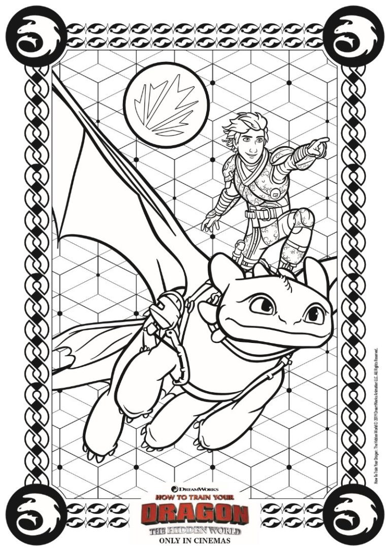 Coloring Sheet How To Train Your Dragon