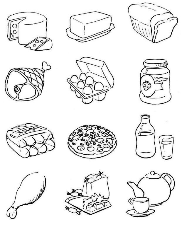 Coloring Sheets Healthy Food Drawing Ideas
