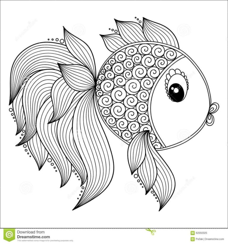 Coloring Fish Mandala Art