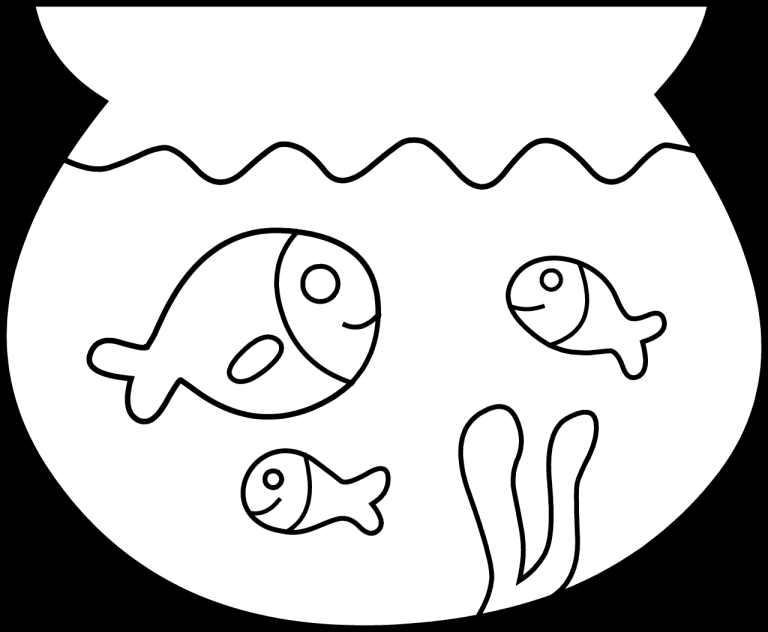 Coloring Fish Clipart Black And White