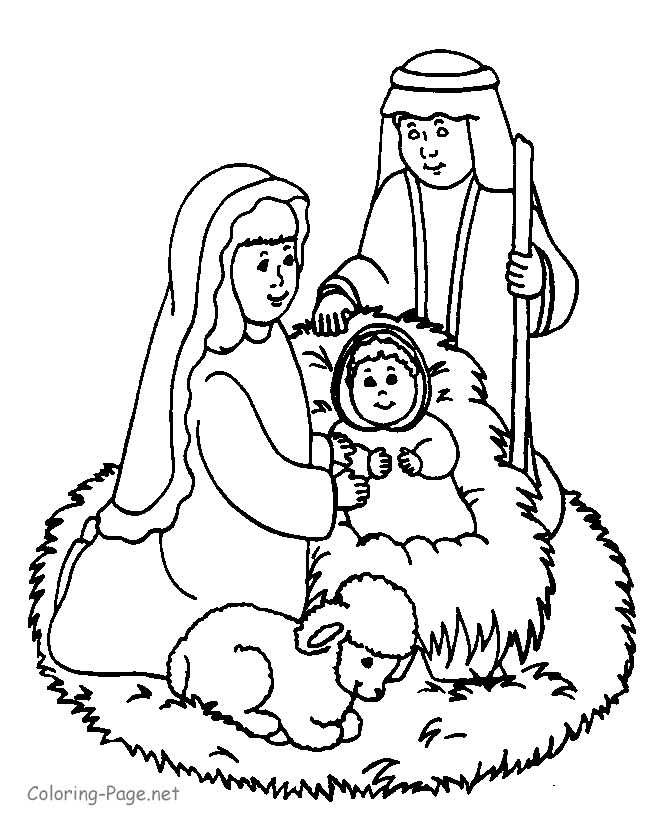 Baby Jesus Coloring Pages For Kids