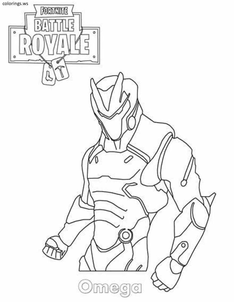 Blank Printable Fortnite Coloring Pages Easy