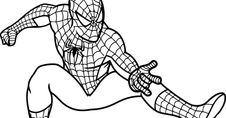 Coloring Sheet Free Full Size Spiderman Coloring Pages