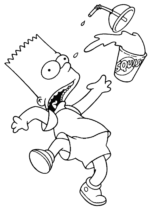 Bart Printable Simpsons Coloring Pages
