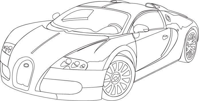 Coloring Cool Easy Car Car Drawing For Kids