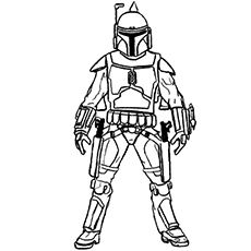 Boba Fett Clone Trooper Star Wars Coloring Pages