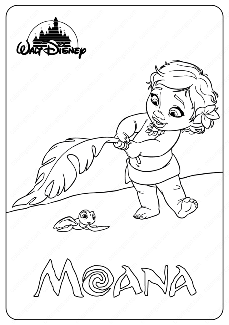 Baby Moana Coloring Pages For Kids