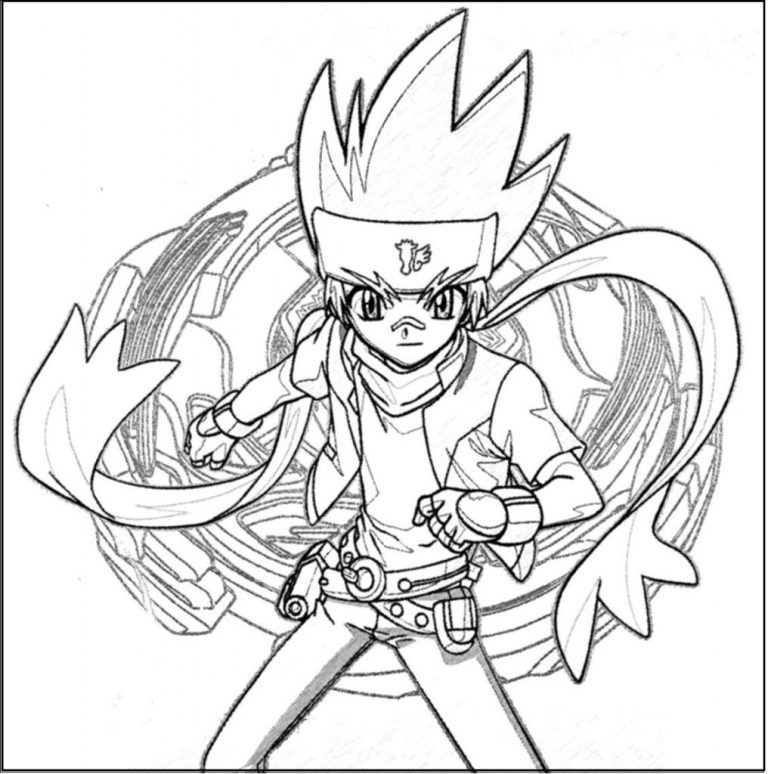 Beyblade Coloring Pages Shu