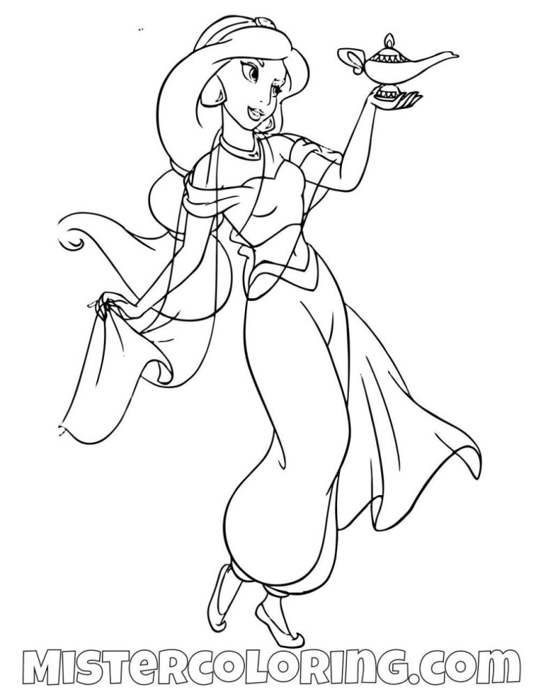 Coloring Pages For Kids Disney Jasmine