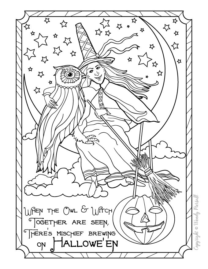 Coloring Page Halloween Witch Pictures To Color