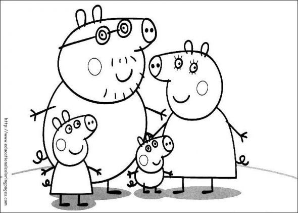 Coloring Sheets For Kids Peppa Pig