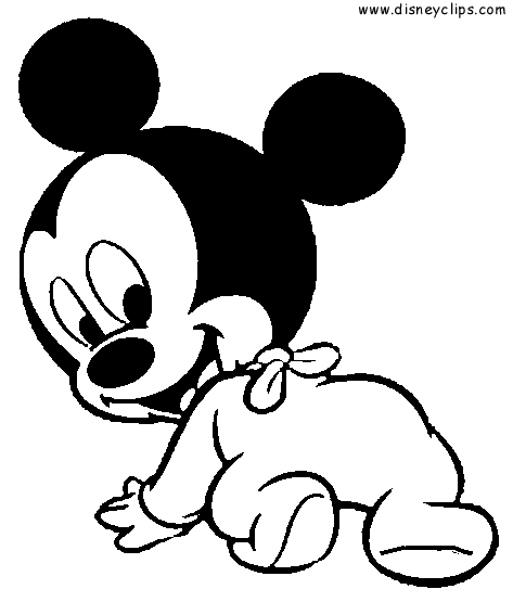 Baby Mickey Mouse Characters Coloring Pages