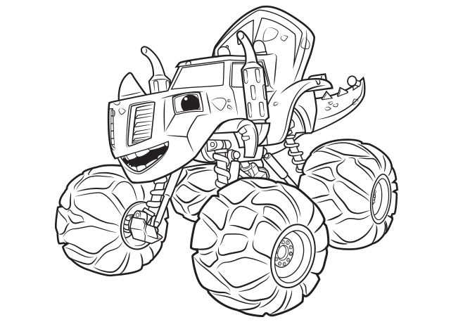 Blaze Monster Truck Printable Coloring Pages