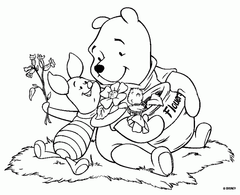 Coloring Sheet Free Printable Winnie The Pooh Coloring Pages