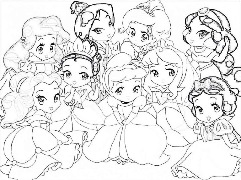 Blank Disney Princess Coloring Pages