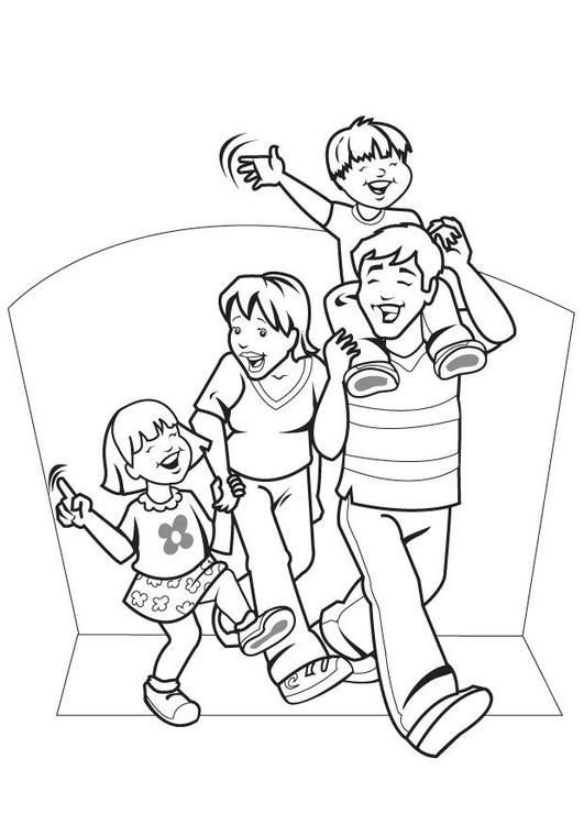 Big Family Coloring Pages For Kids
