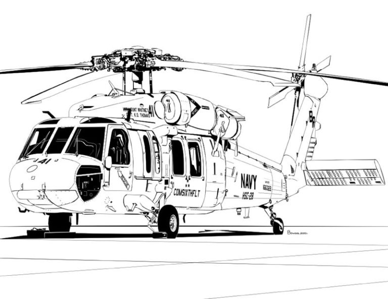 Blackhawk Helicopter Army Helicopter Coloring Pages