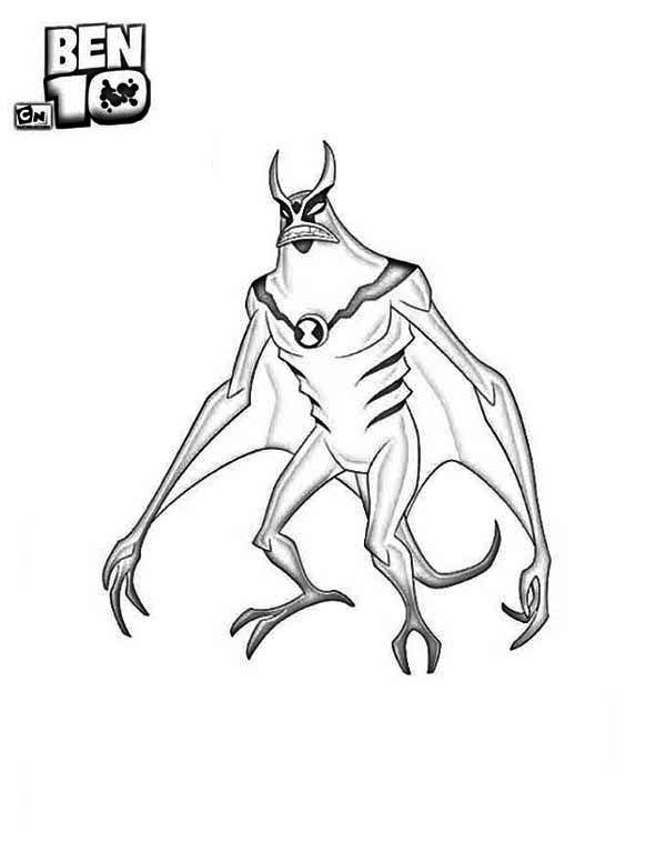Big Chill Ben 10 Ultimate Alien Coloring Pages