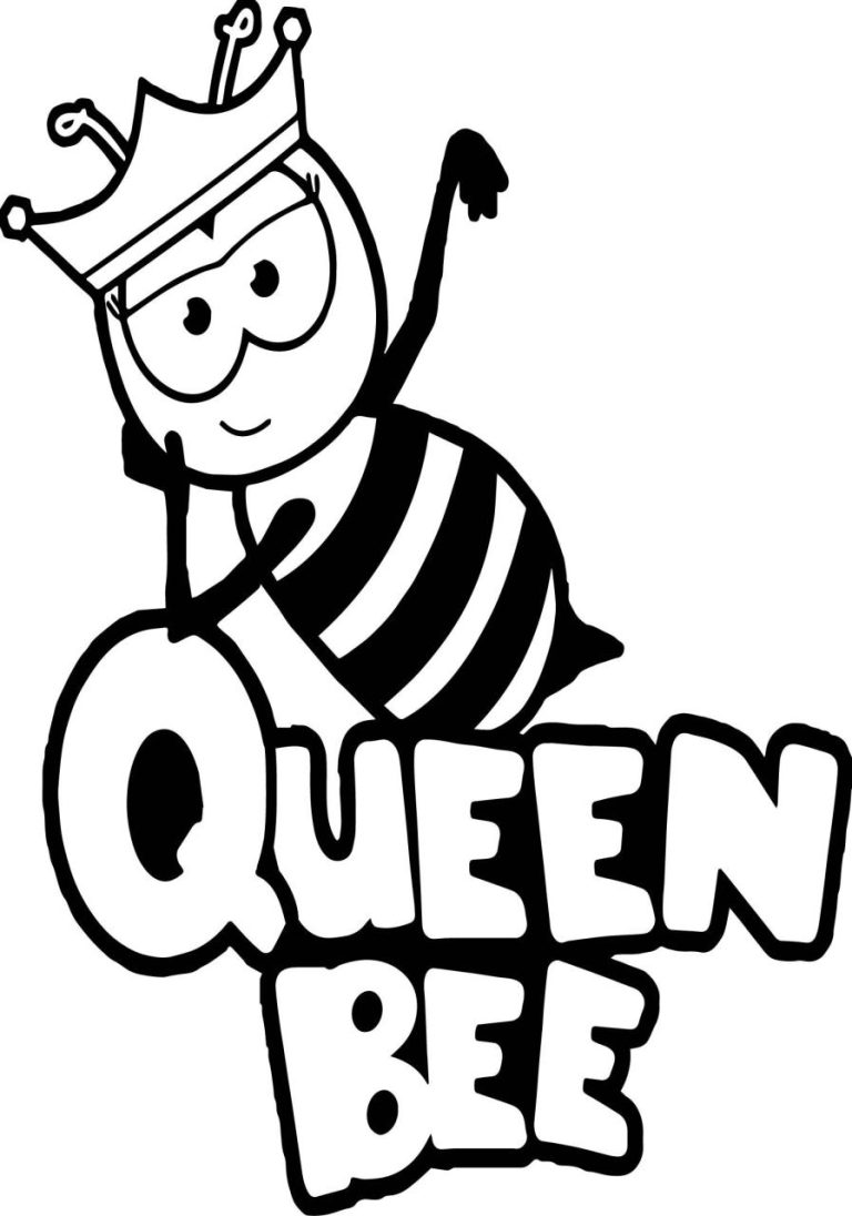 Coloring Sheet Queen Bee Coloring Page