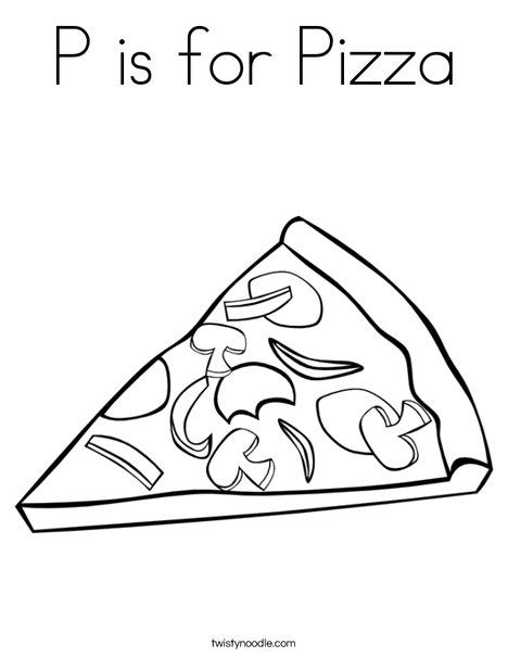 Coloring Sheet Pizza Colouring Pages