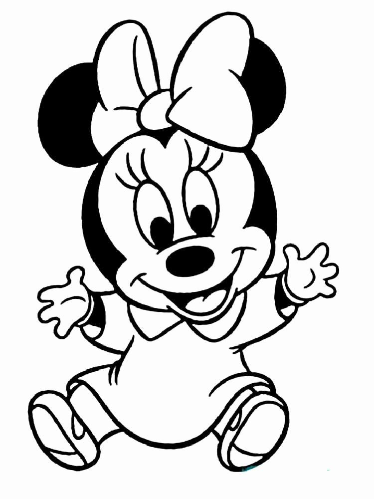 Baby Printable Mickey Mouse Coloring Pages