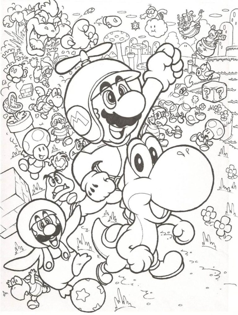 Coloring Pages Super Mario Galaxy 2