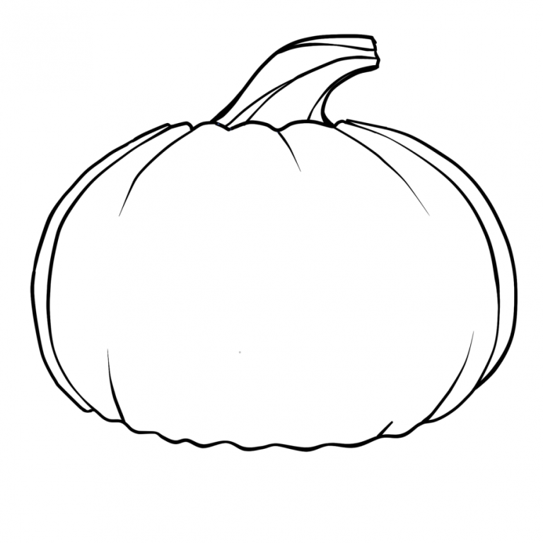 Blank Pumpkin Printable Coloring Page