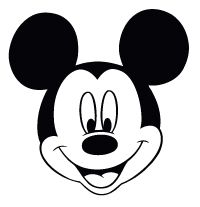 Coloring Mickey Mouse Face Images