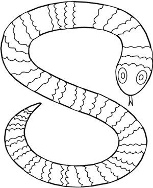 Colouring Snake Outline Images