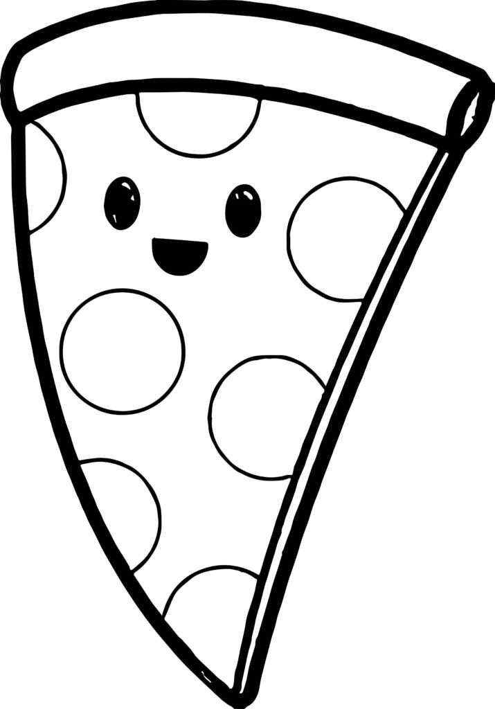 Coloring Pizza Drawings For Kids