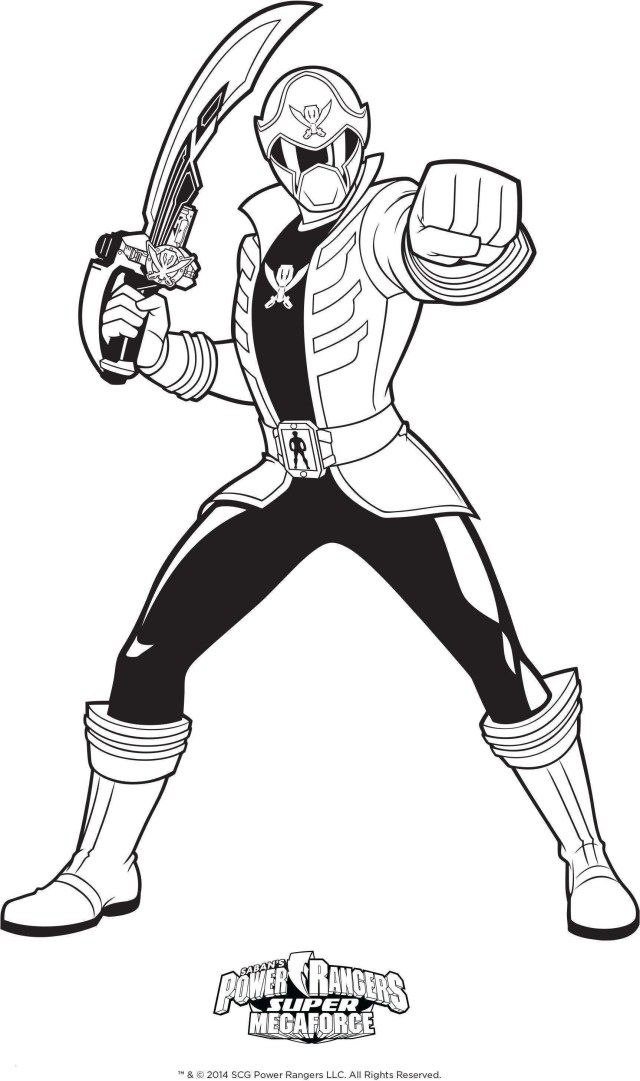 Blue Power Rangers Jungle Fury Coloring Pages