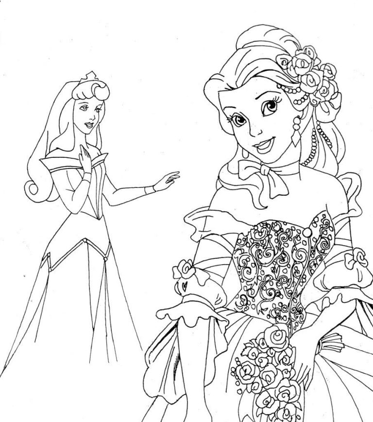Colouring Pages For Kids Disney Princess