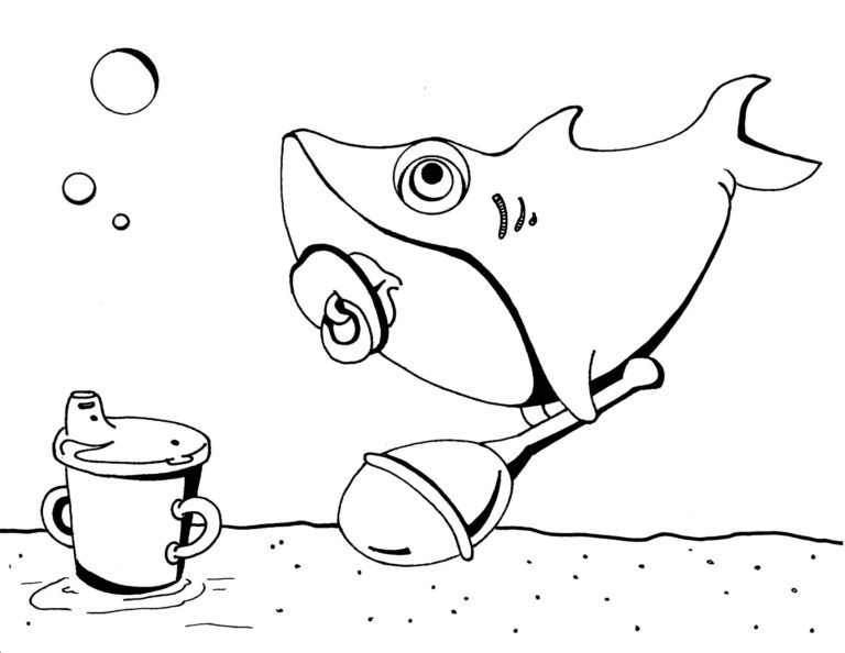 Baby Shark Coloring Pages For Toddlers