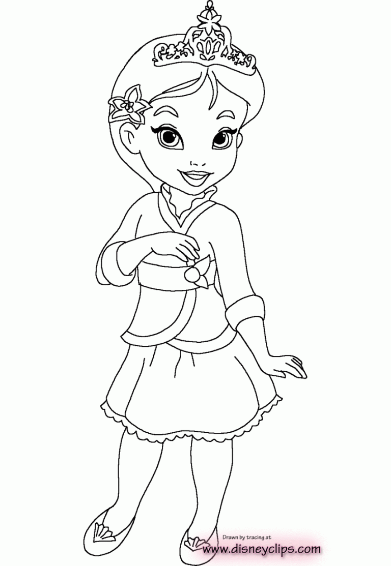 Baby Coloring Pages Princess