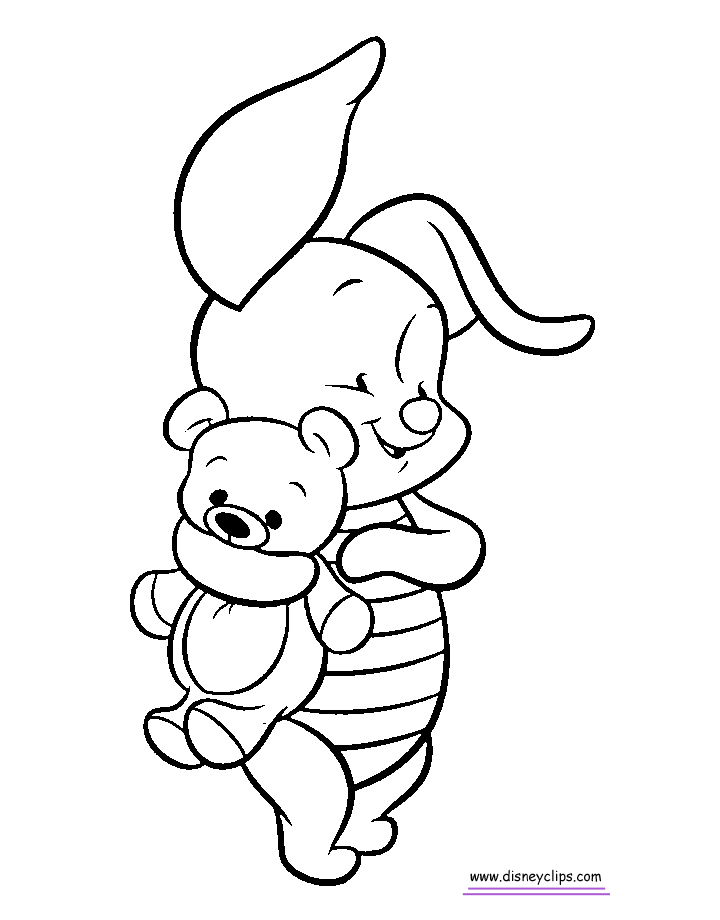 Baby Piglet Winnie The Pooh Coloring Pages