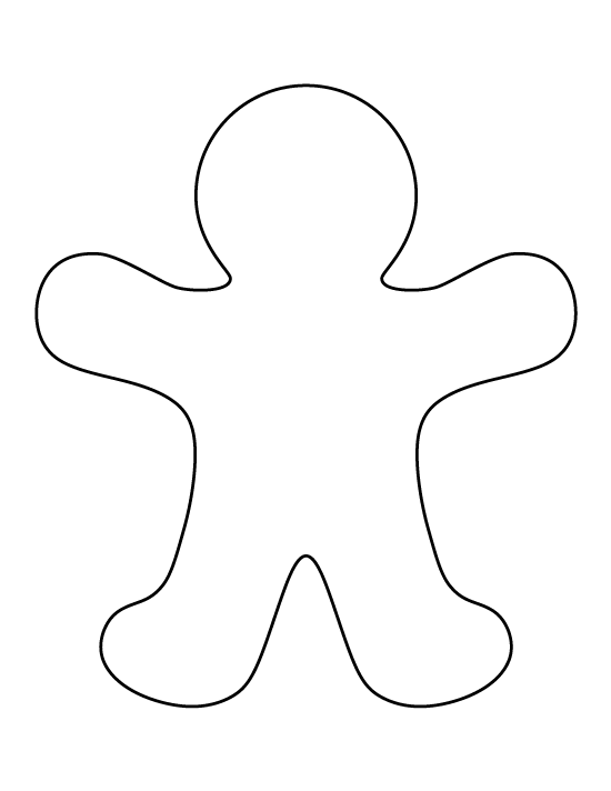 Blank Gingerbread Man Coloring Pages