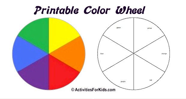 Printable Color Wheel Template Pdf
