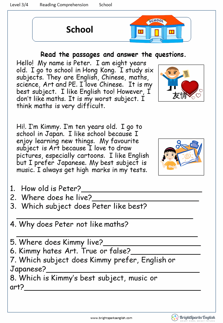 Critical Thinking Reading Comprehension Worksheets Pdf