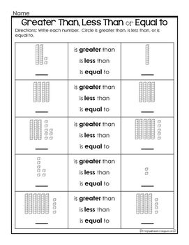 Comparing Sets Worksheets For Grade 2