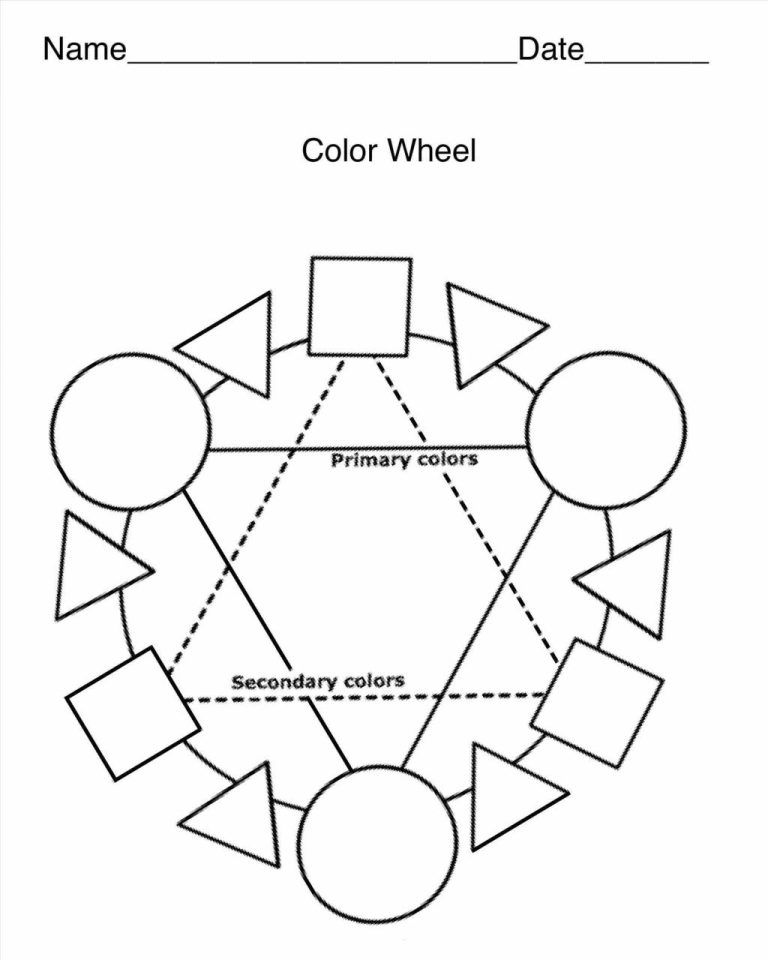 Primary Printable Blank Color Wheel