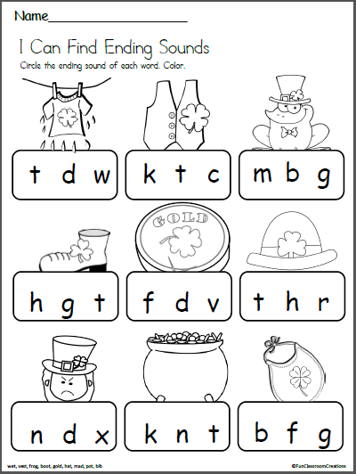 Beginning And Ending Sounds Worksheets For Kindergarten Pdf