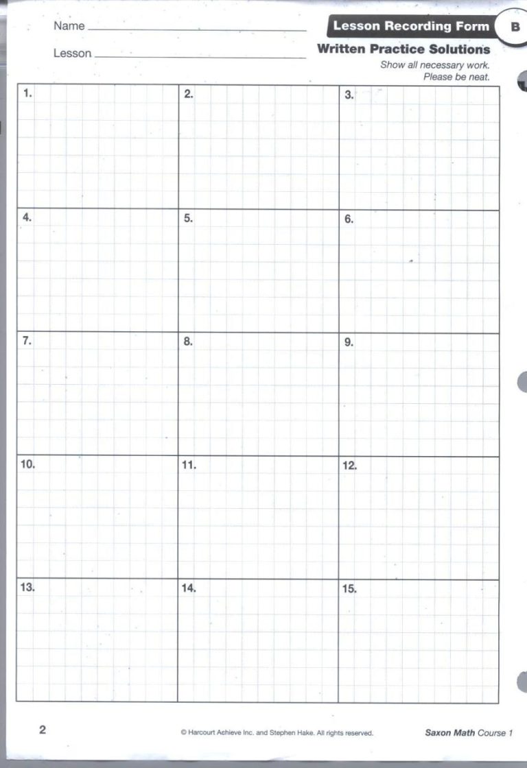 Printable Saxon Math Grade 1 Worksheets Pdf