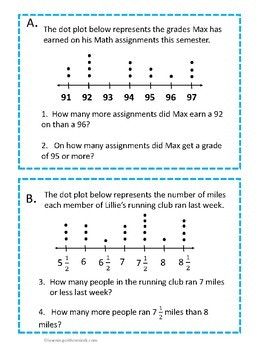 3rd Grade Dot Plot Worksheets