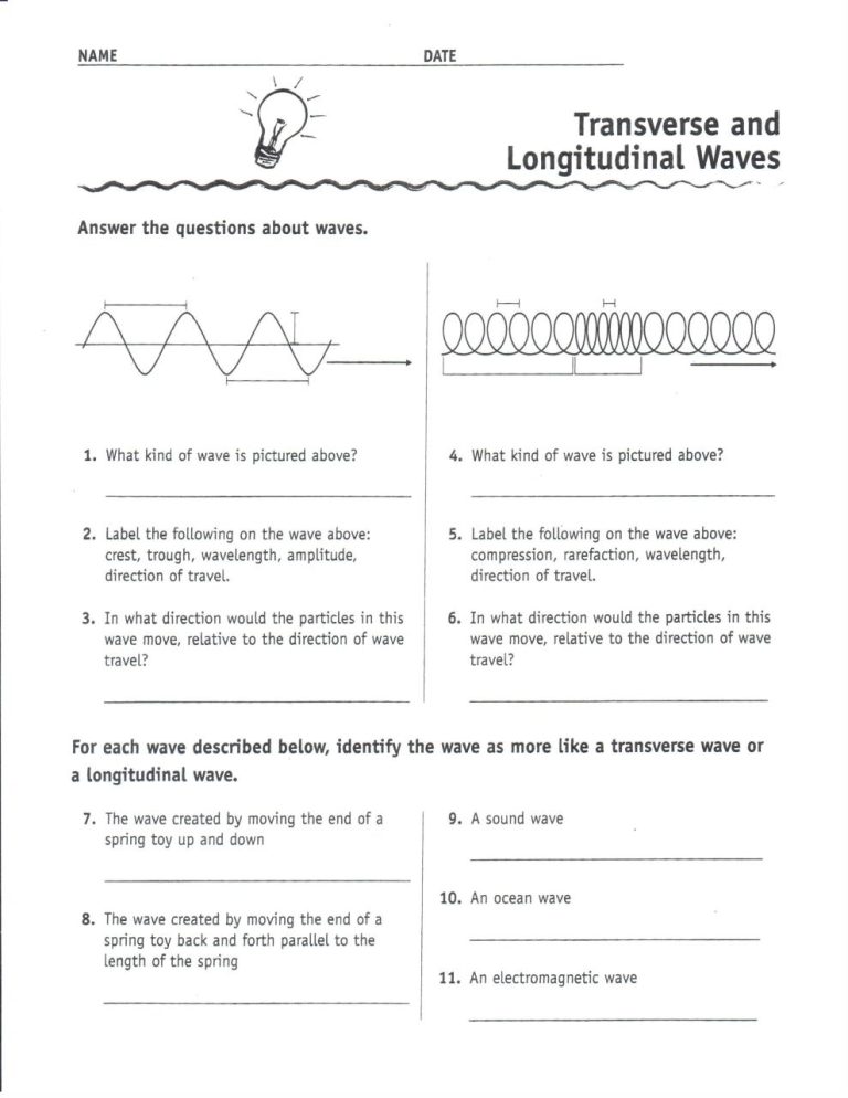 Physics Worksheets With Answers Pdf