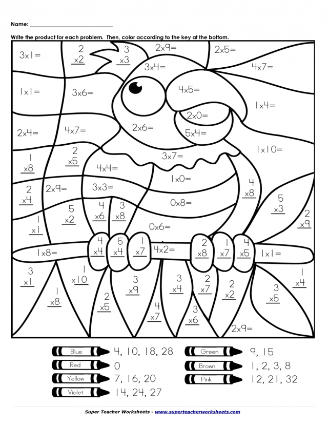 Math Addition Coloring Worksheets 3rd Grade
