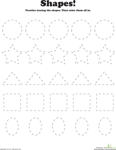 Tracing Worksheets Printable Shapes Worksheets For Preschoolers